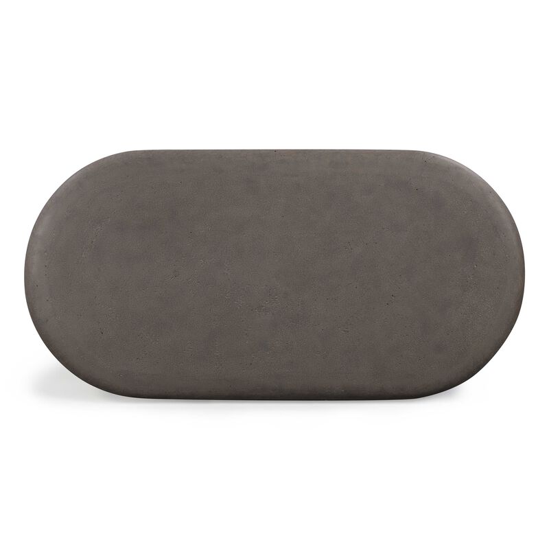 Suraya Concrete Rounded Coffee Table image number 3