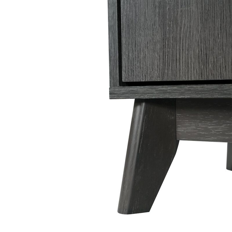 Flash Furniture Mid-Century modern 70 Inch media console holds TV's 65+ inches, Black Wash image number 8