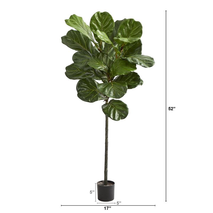 Hivvago 52 Inches Fiddle Leaf Artificial Tree