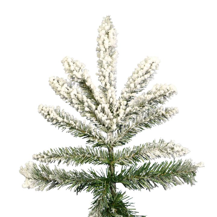 Vickerman 6.5 ft Tall Flocked Utica Fir Artificial Christmas Tree - with 1224 Tips - Unlit