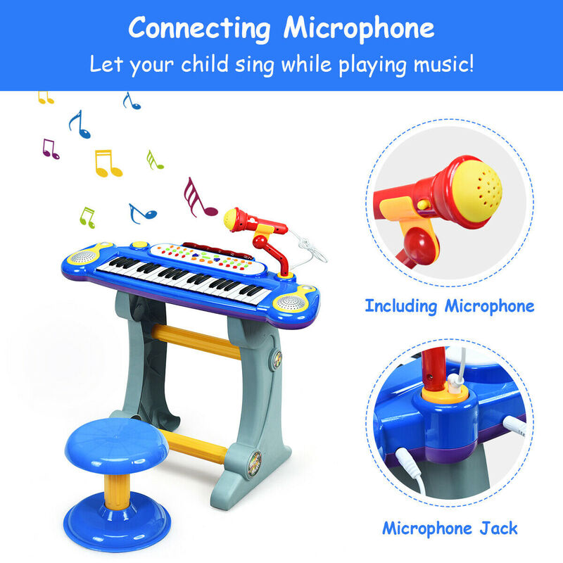 Kids 37 Key Electronic Keyboard Piano Toy image number 5