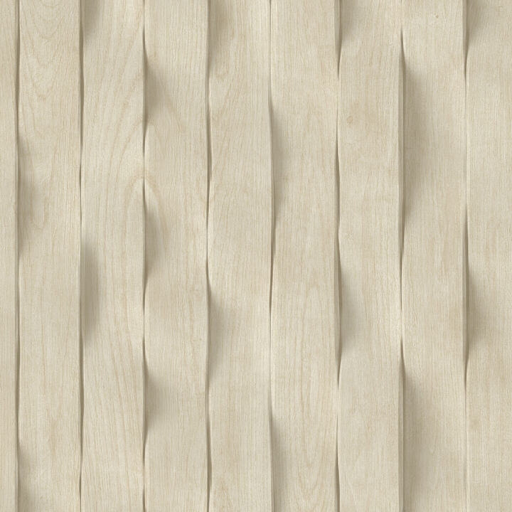Wavy Wood Slats Wallpaper