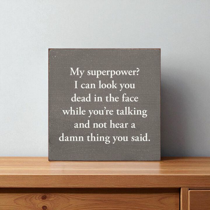 Funny Sarcastic Wooden Sign Wall Decor for Home or Office