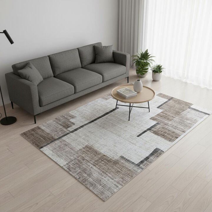 HomeRoots Abstract Area Rug
