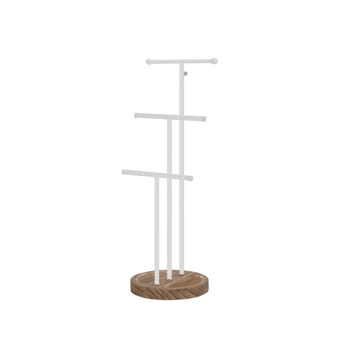 BreeBe White Jewelry Stand for Display