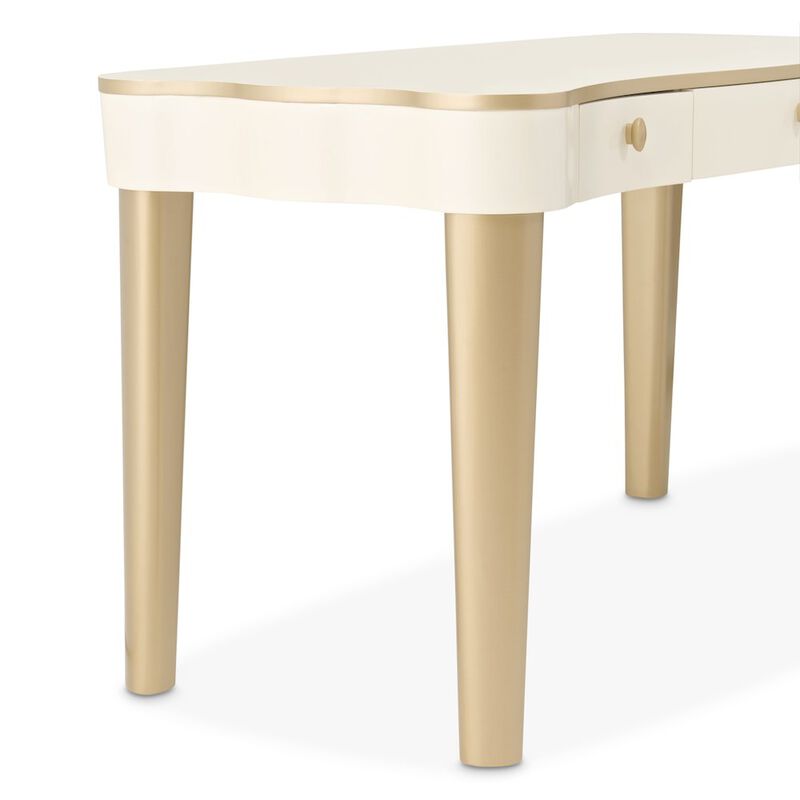 Michael Amini La Terrazza Vanity Desk - Creamy Pearl