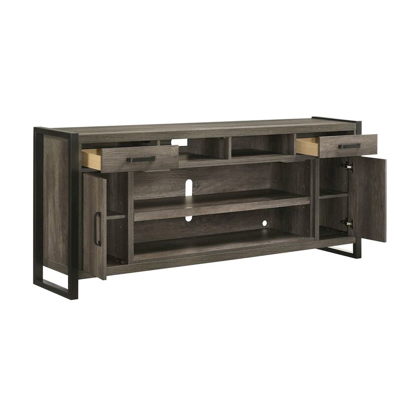 Liberty Furniture Tanners Creek 78 Inch TV Console for Living Room  - Graystone image number 3
