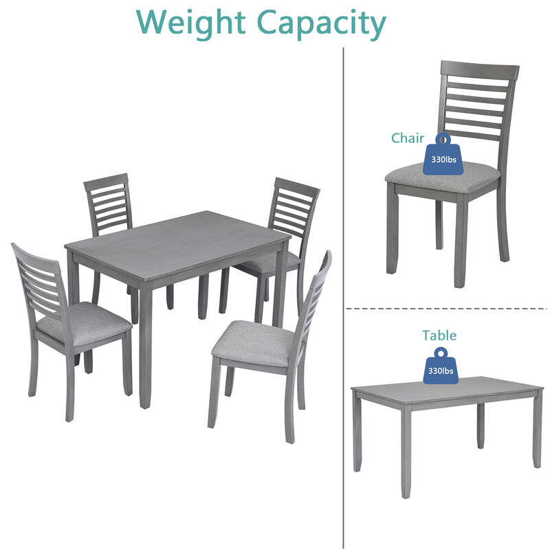 Befrig 5‑Piece Farmhouse Dining Set image number 6