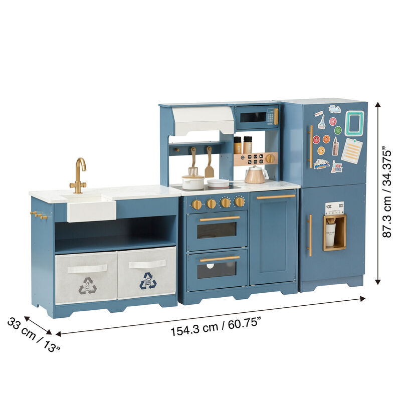 Little Chef Atlanta Modular Play Kitchen, Blue/Gold image number 7