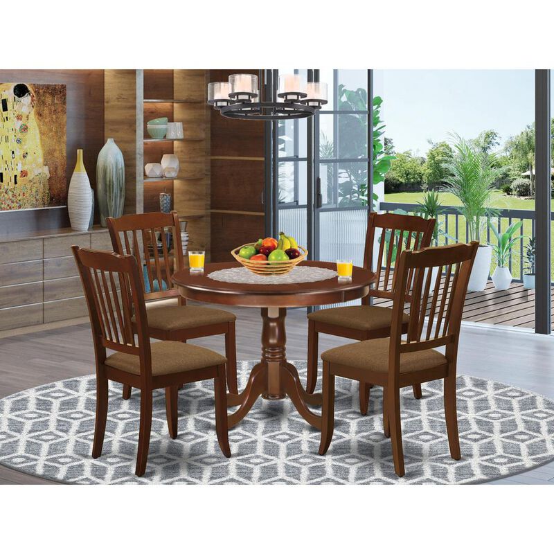 East West Furniture Dining Room Set Mahogany