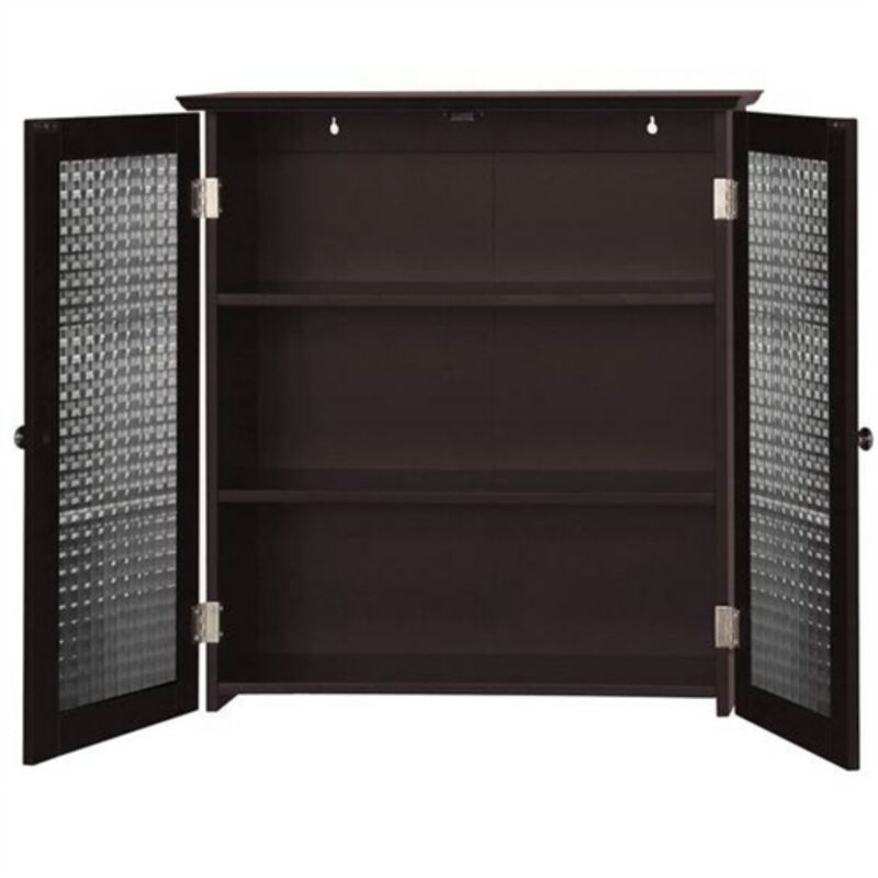 Bathroom Wall Cabinet with Two Glass Doors For Bathroom