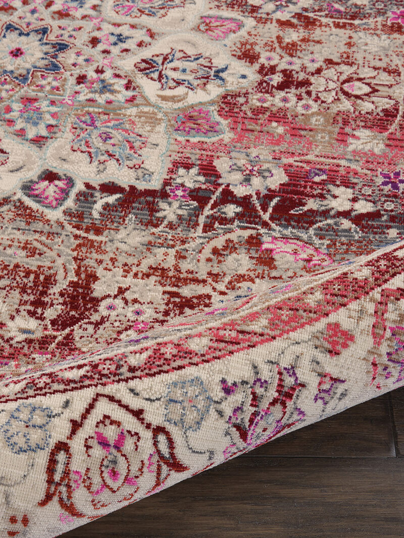 Vintage Kashan VKA01 Red 6' x Round Rug