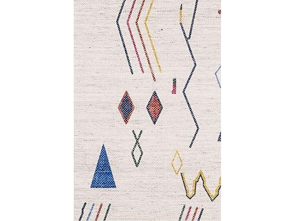 Remi Ivory Multi-Colour Abstract Tribal PET Runner Rug