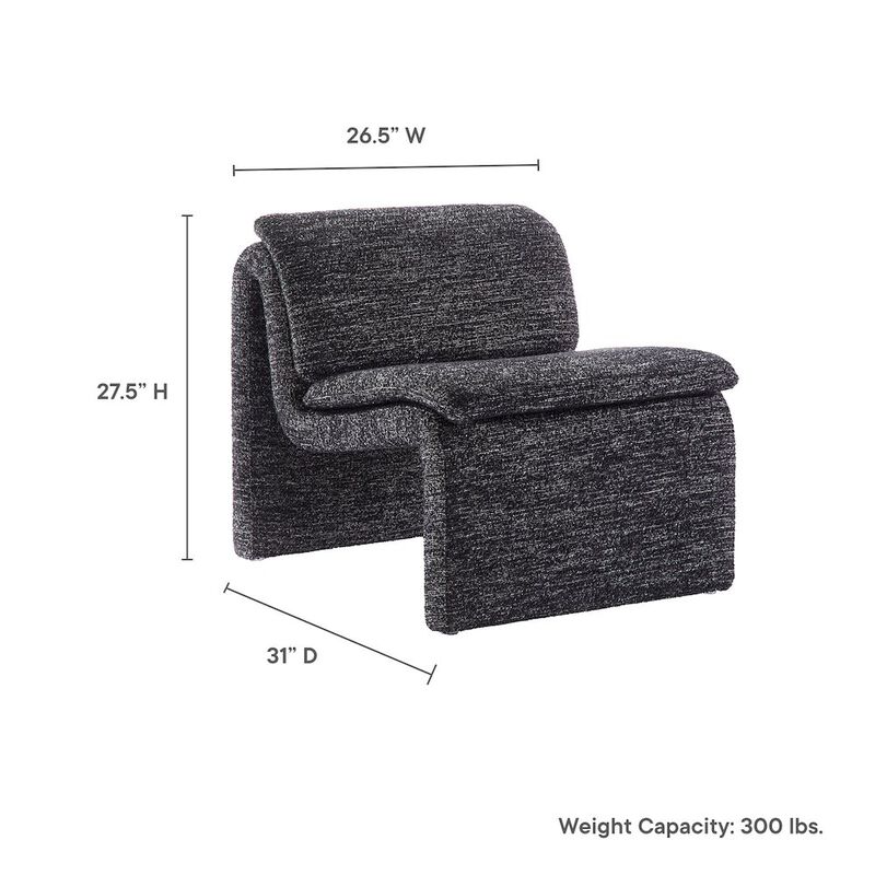 Dune Boucle Upholstered Armless Accent Chair image number 1