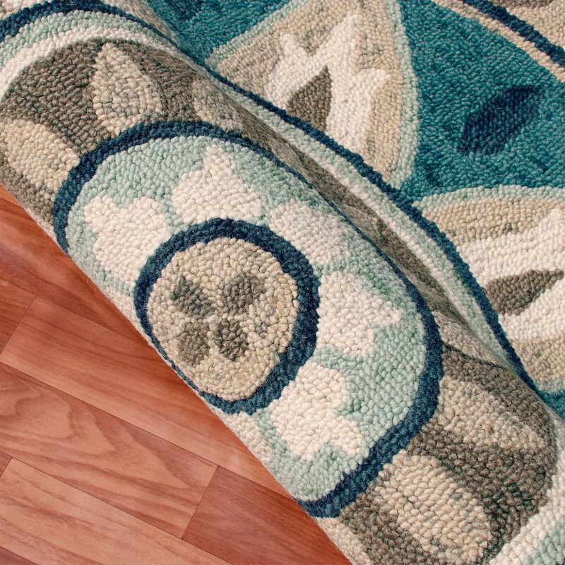 LR Home Dazzle Wool Area Rug Indoor
