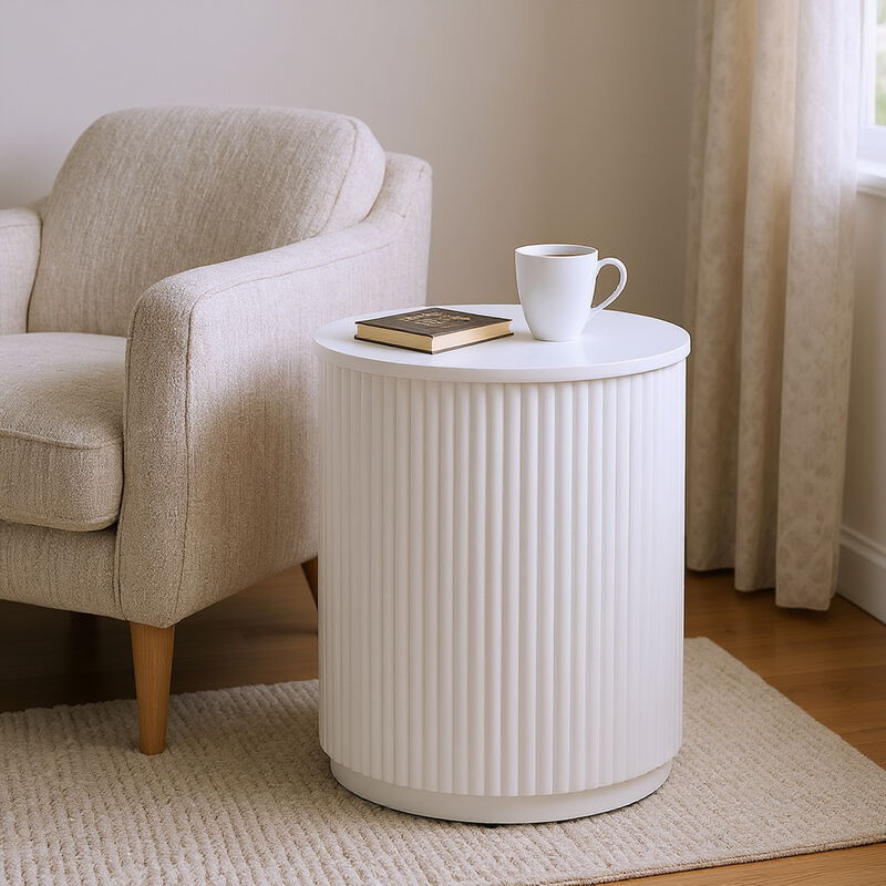 White Astoria Accent Table image number 1
