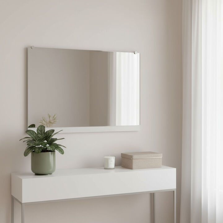HomeRoots 47" Black Metal Leaning Framed Full Length Hanging Mirror