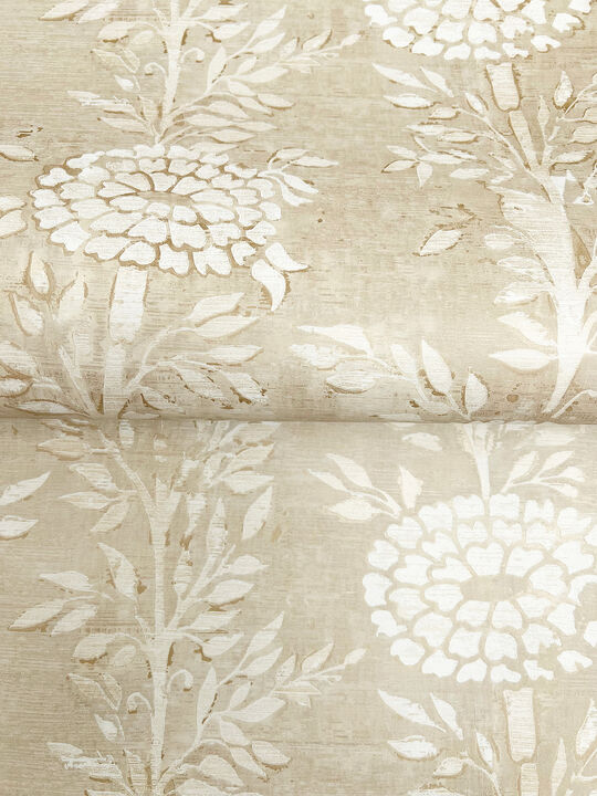 French Marigold Taupe Wallpaper