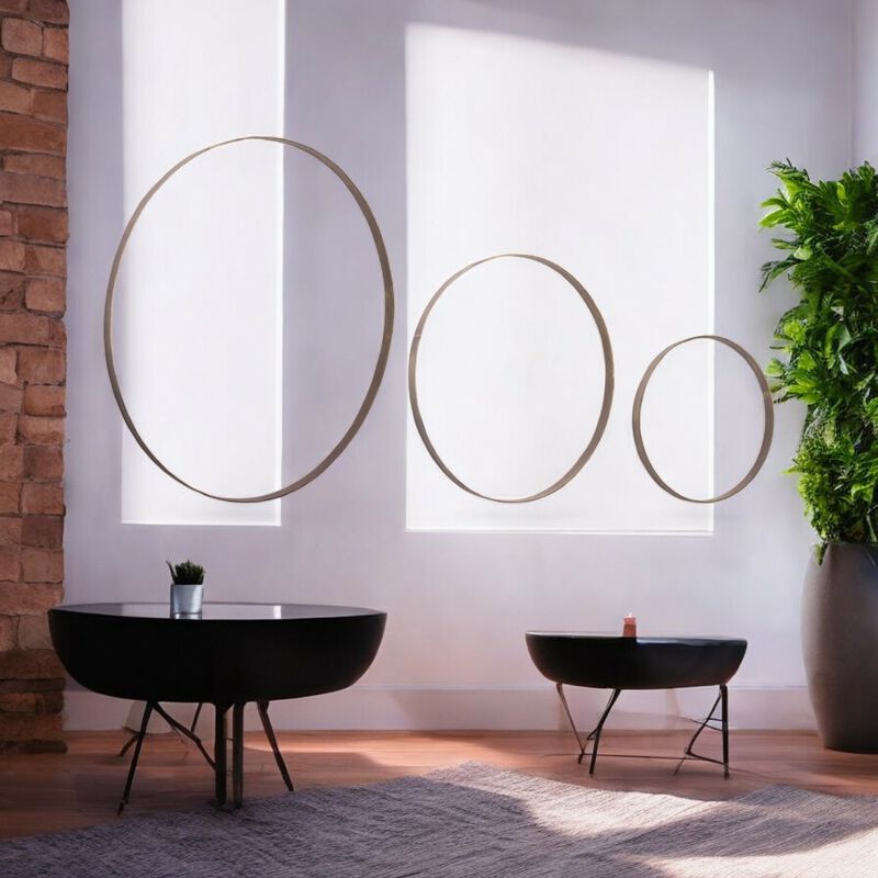 Iron Rings Set of 3 &ndash; Decorative Wall Accents for Home, Office, and Industrial-Inspired Spaces