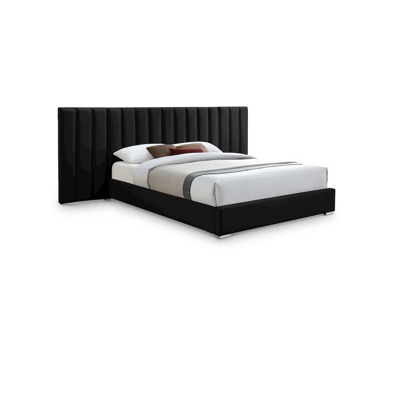 Meridian Furniture Pablo Black Velvet King Bed