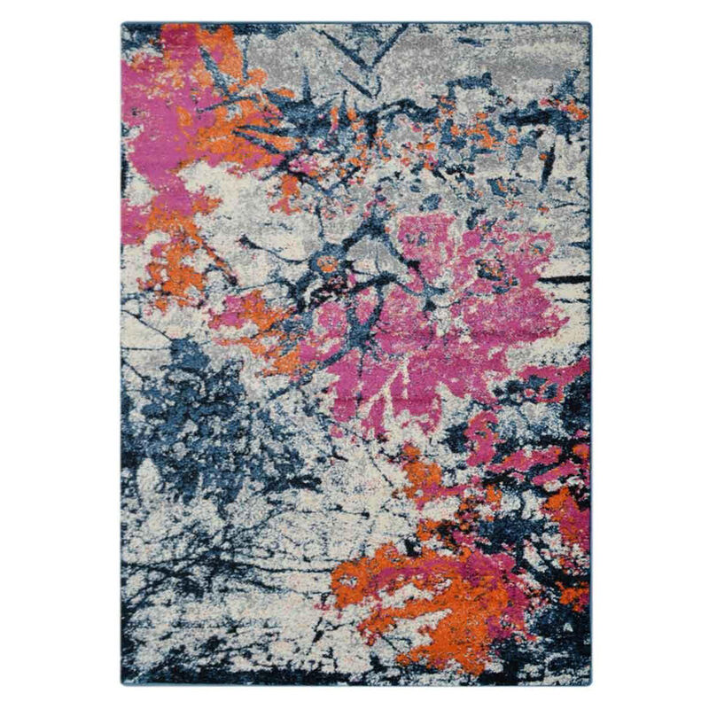 RUGSOTIC CARPETS MACHINE MADE HEATSET POLYPROPYLENE AREA RUGS - Rectangle Shape, Floral Modern Design, Midium Pile Machine Made Area Rugs for Living Room, Bed Room (M00009) image number 0