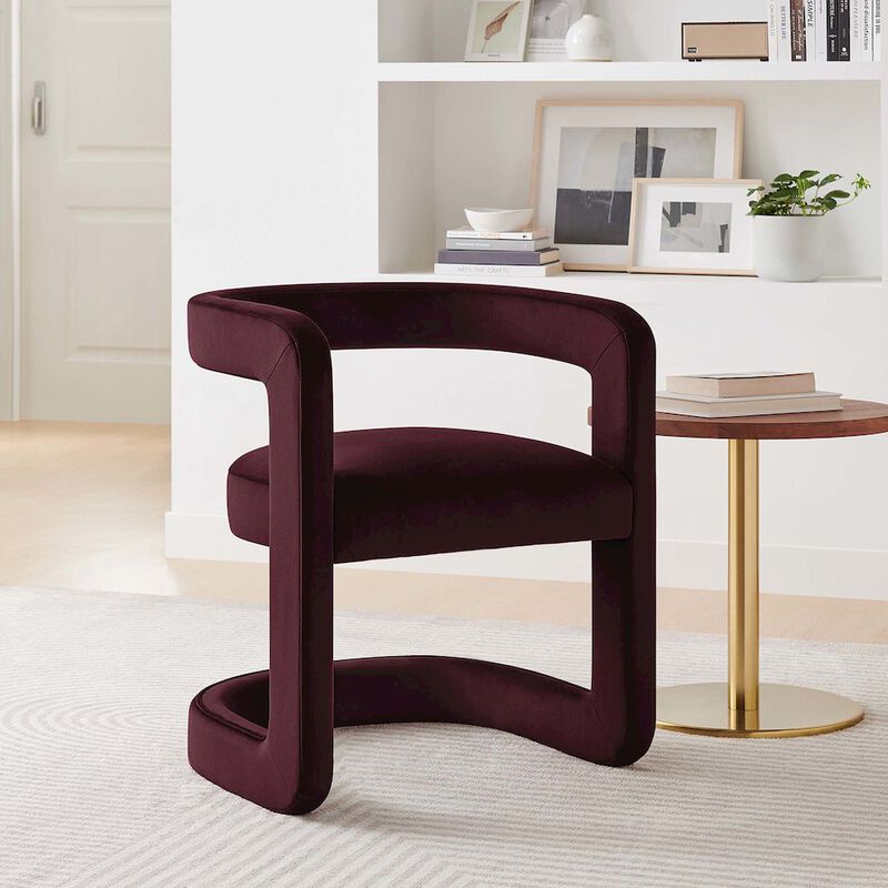Winslow Barrel Performance Velvet Dining Chair image number 8