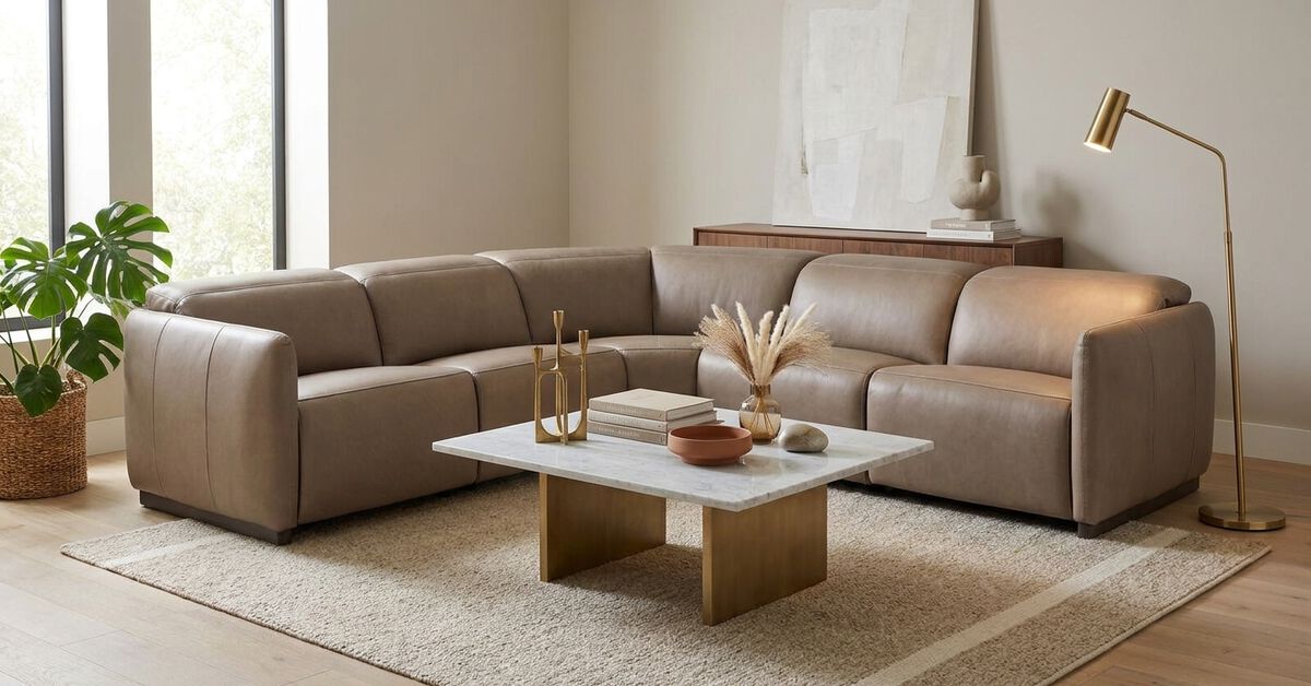 Alta Leather Power Motion Sectional