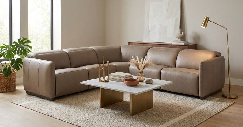Alta Leather Power Motion Sectional image number 1
