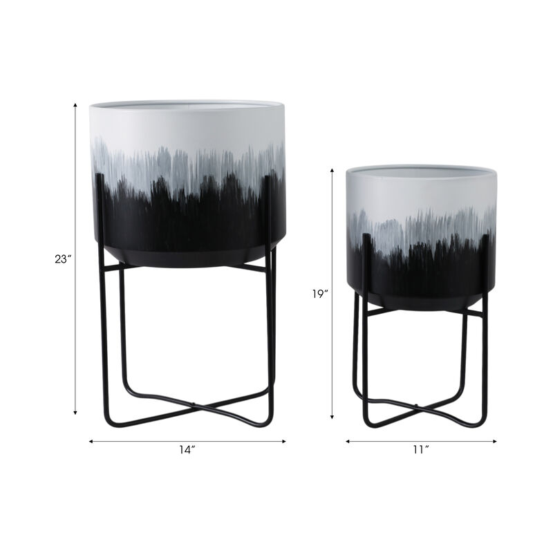 Brush Strokes Planters (Set of 2)