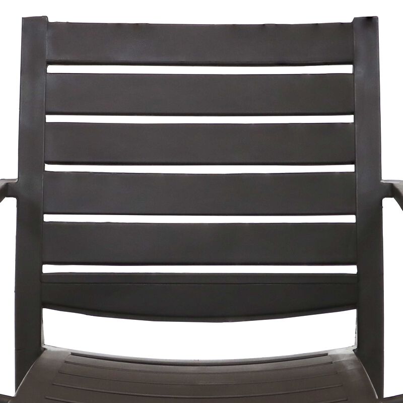 Sunnydaze Illias Plastic Stackable Patio Armchair