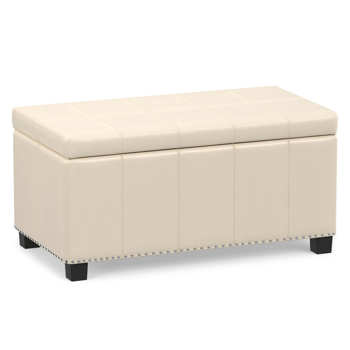 Simpli Home Amelia Storage Ottoman Bench
