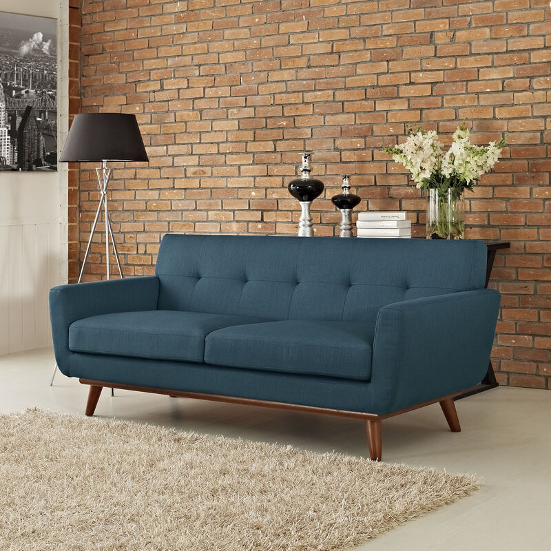 Engage Upholstered Fabric Loveseat image number 1