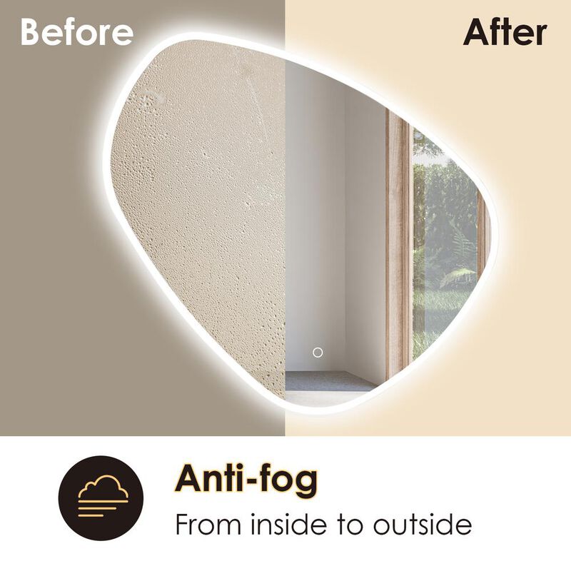 Altair Rasso Novelty 39 Frameless Modern Bathroom/Vanity LED Lighted Wall Mirror