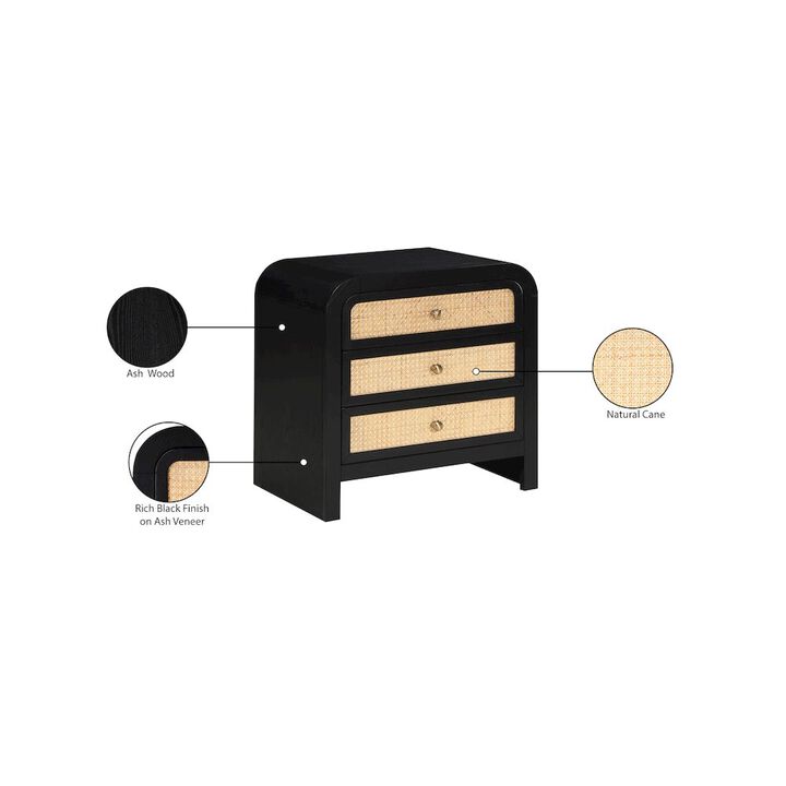 Meridian Furniture Siena Black Night Stand