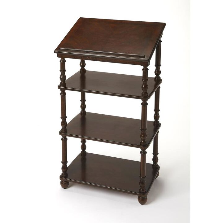 Starlight Canyon Home Traditional Library Stand with Storage for Home Office, Cherry, Cherry