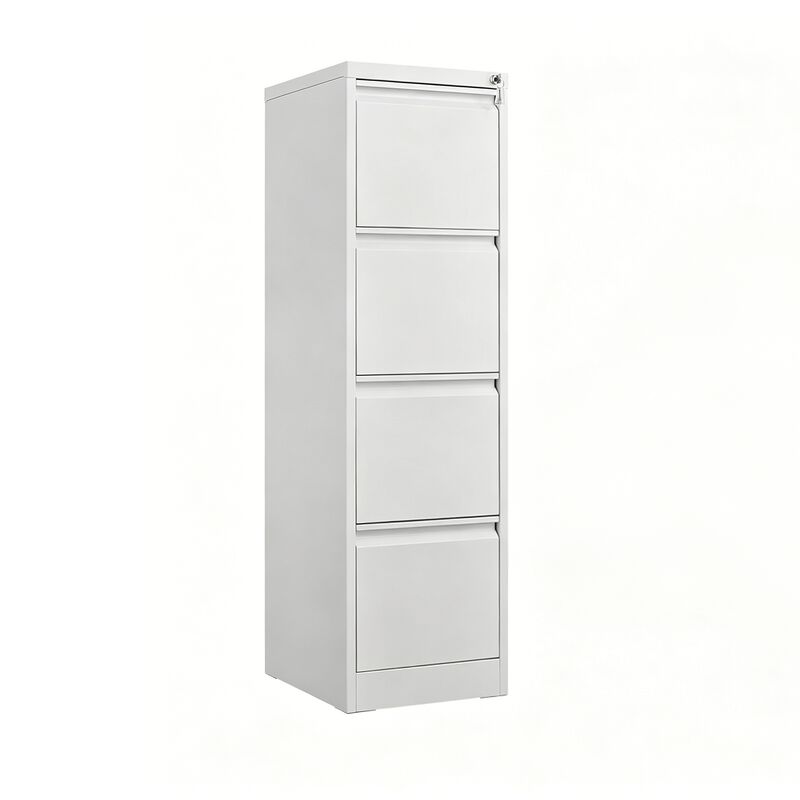 4 Drawer File Cabinet, Vertical Metal Filing Cabinets with Lock Storage Cabinet, Lockable Steel Drawers for Hanging Letter/Legal/F4/A4 Files, Home Office Use image number 0