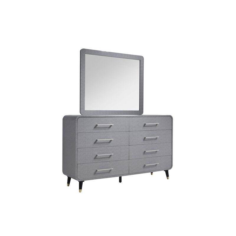 Celine 8 Drawer Dresser in Gray Finish