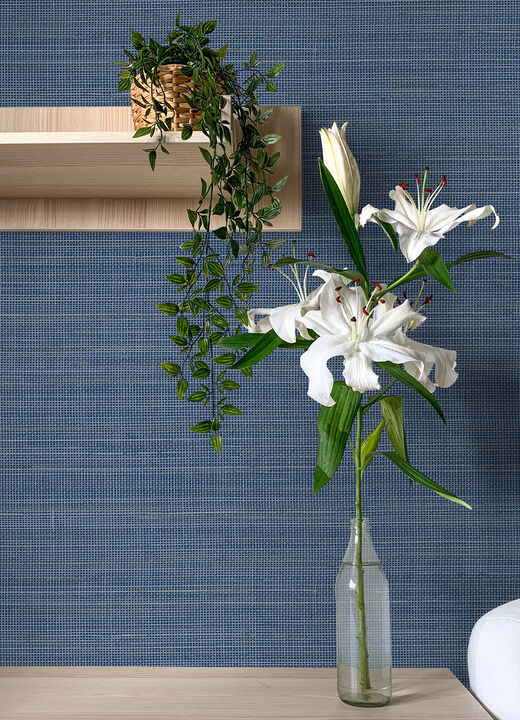 Spinnaker Navy Netting Wallpaper