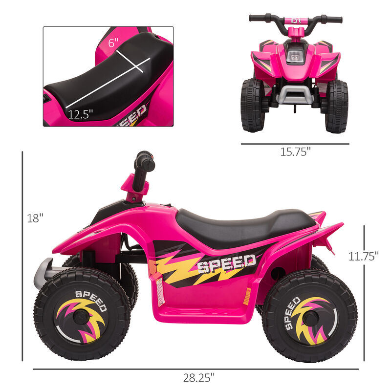 BreeBe 6V Kids ATV 4-Wheeler Ride on Car, Electric Motorized Quad Battery Powered Vehicle with Forward/Reverse Switch image number 2