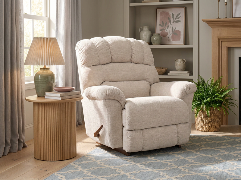 Randell Cream Rocking Recliner image number 1