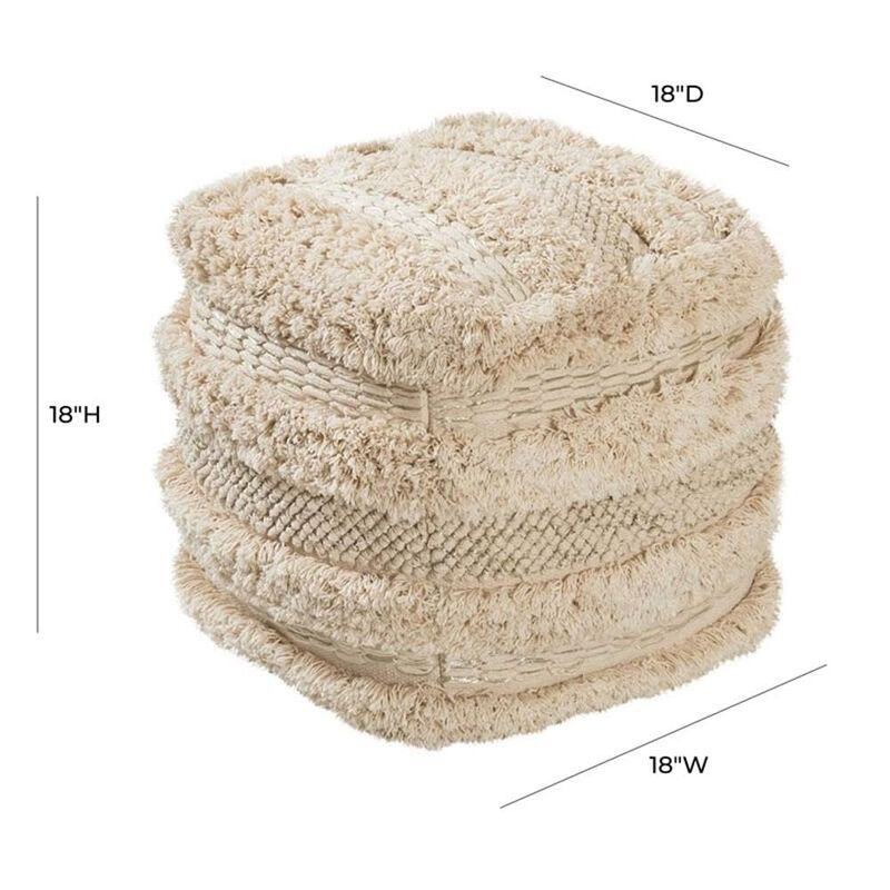 TOV Furniture Yorba Cotton Pouf image number 2