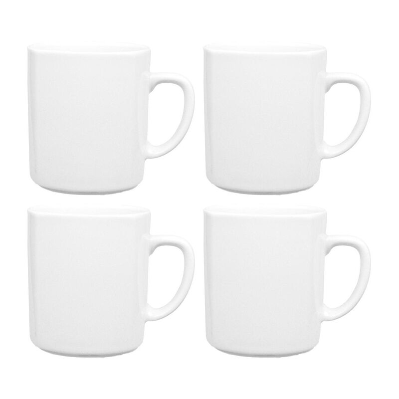 Mimoza dia.3" h:3.5" 10 oz. Round White Porcelain Mug (Set of 4) image number 0