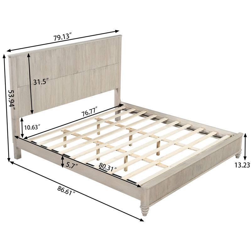 Zafblu King Platform Bed image number 8