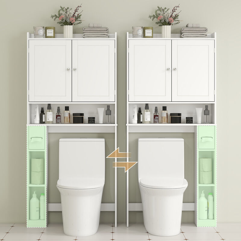 Wall-Mounted Bathroom Cabinet with Mirror and Storage Shelves