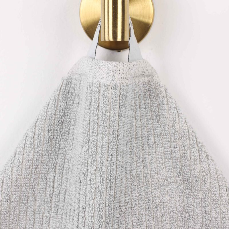 2-Piece Ribbed Bath Towel Set, Medium Weight Cotton Blend for Bathroom image number 4