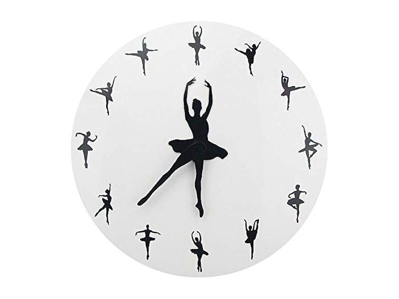 Ballerina Ballet Dancing Hanging Dancer Wall Clock Home Decor image number 0