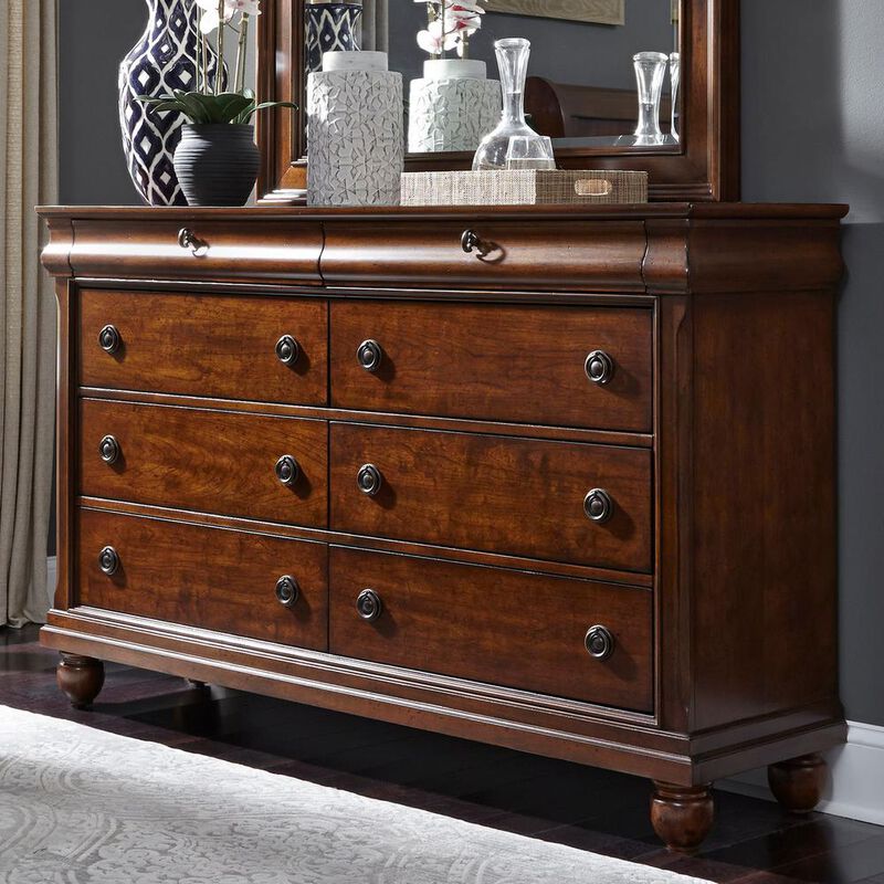 Liberty Furniture Rustic Traditions 8 Drawer Dresser in Rustic Cherry image number 5