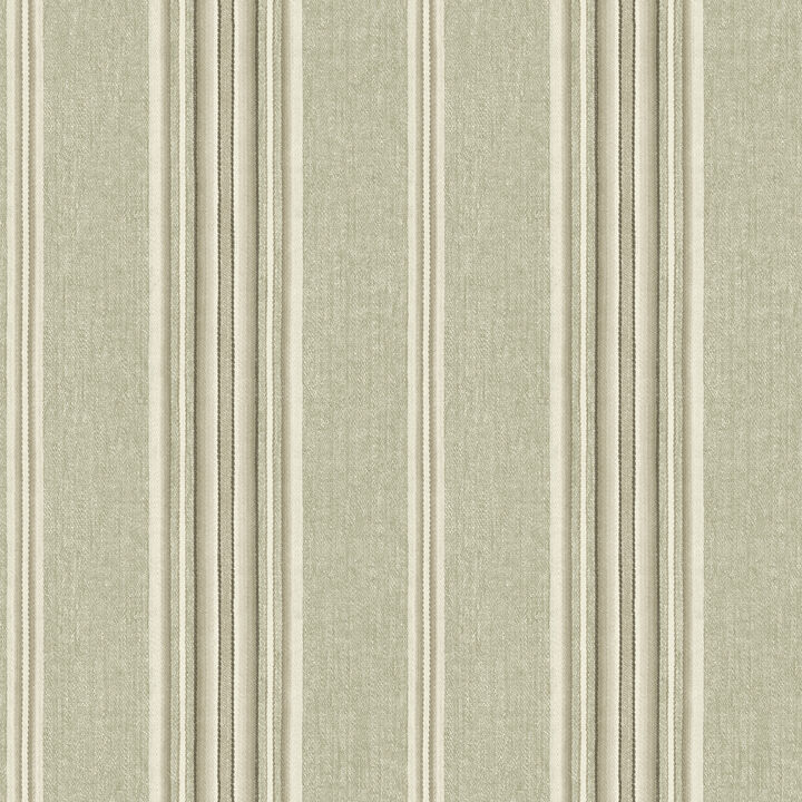 Calvados Moss Linen Stripe Wallpaper