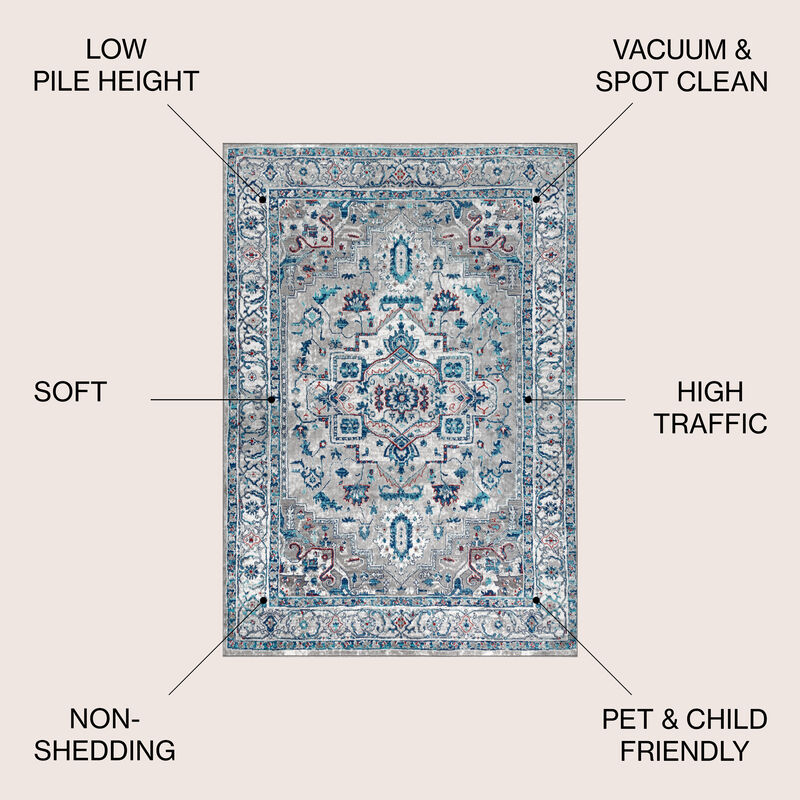 Edison Modern Persian Vintage Medallion Area Rug