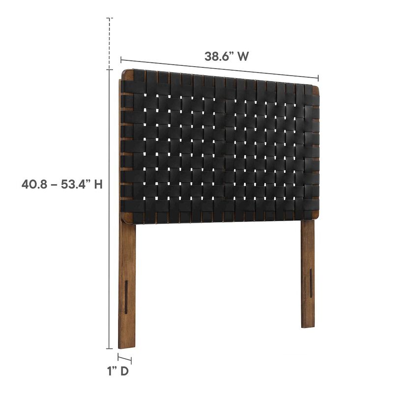 Sparta Weave Vegan Leather Twin Headboard image number 3